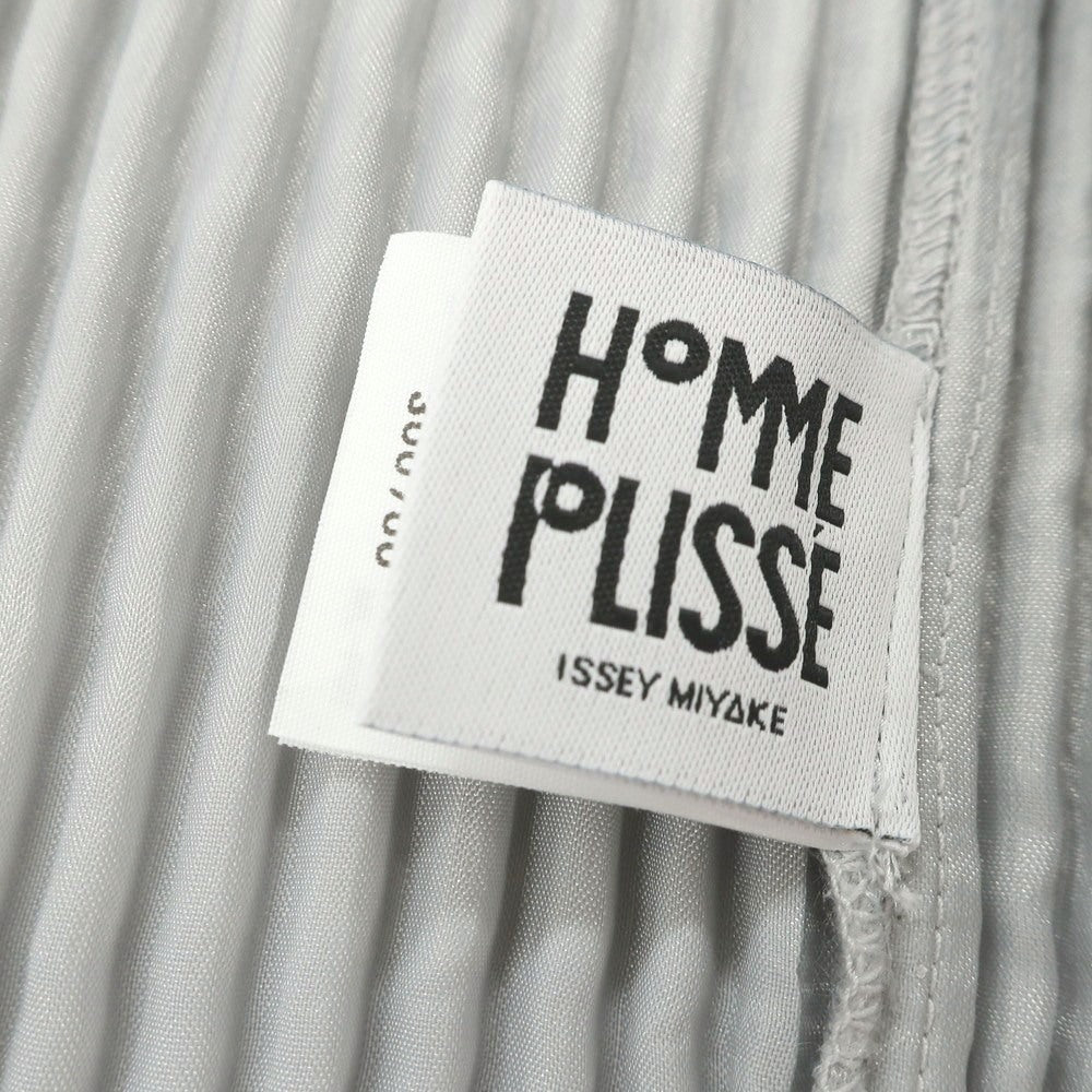 【中古】オム プリッセ イッセイミヤケ HOMME PLISSE ISSEY MIYAKE プリーツ加工 ポリエステル 2B カジュアルジャケット ライトグレー【 1 】【 状態ランクA 】【 メンズ 】