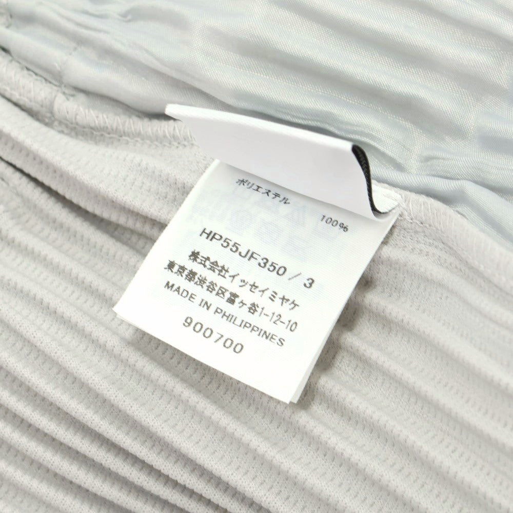 【中古】オム プリッセ イッセイミヤケ HOMME PLISSE ISSEY MIYAKE ポリエステル プリーツ イージーパンツ ライトグレー【 3 】【 状態ランクA 】【 メンズ 】[DPD]
