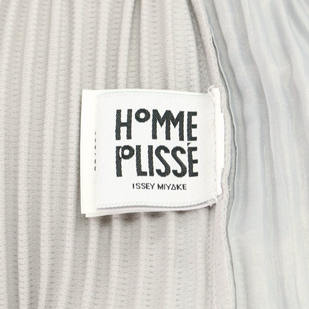 【中古】オム プリッセ イッセイミヤケ HOMME PLISSE ISSEY MIYAKE ポリエステル プリーツ イージーパンツ ライトグレー【 3 】【 状態ランクA 】【 メンズ 】[DPD]