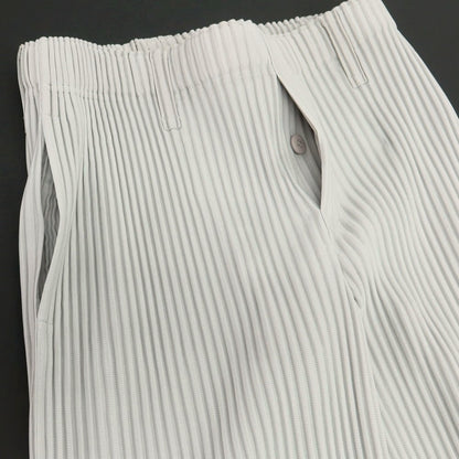 【中古】オム プリッセ イッセイミヤケ HOMME PLISSE ISSEY MIYAKE ポリエステル プリーツ イージーパンツ ライトグレー【 1 】【 状態ランクA 】【 メンズ 】
