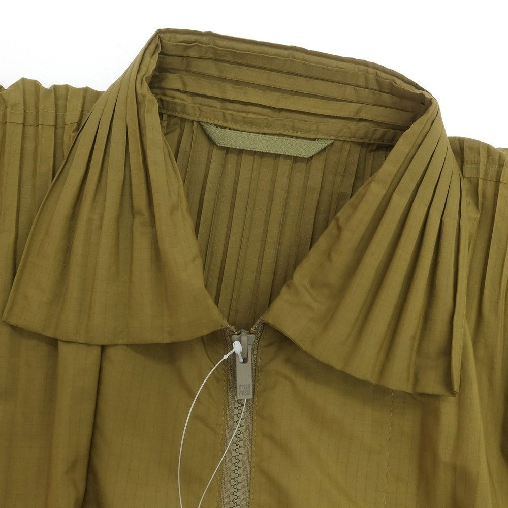 【中古】オム プリッセ イッセイミヤケ HOMME PLISSE ISSEY MIYAKE 2025年春夏 プリーツ加工 コート オリーブ【サイズ表記なし（L位）】【 状態ランクA 】【 メンズ 】[EPD]