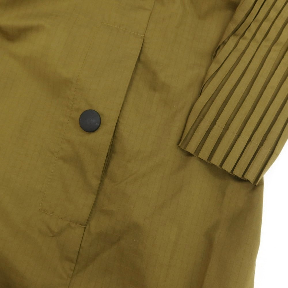【中古】オム プリッセ イッセイミヤケ HOMME PLISSE ISSEY MIYAKE 2025年春夏 プリーツ加工 コート オリーブ【 表記なし（L位） 】【 状態ランクA 】【 メンズ 】