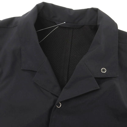 【中古】オム プリッセ イッセイミヤケ HOMME PLISSE ISSEY MIYAKE 2025年春夏 ポリエステル系 パッカブル オープンカラー ロング カジュアルシャツ ブラック【 表記なし（L位） 】【 状態ランクA 】【 メンズ 】