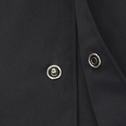 【中古】オム プリッセ イッセイミヤケ HOMME PLISSE ISSEY MIYAKE 2025年春夏 ポリエステル系 パッカブル オープンカラー ロング カジュアルシャツ ブラック【 表記なし（L位） 】【 状態ランクA 】【 メンズ 】
