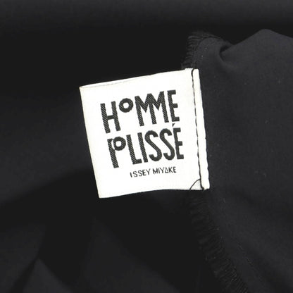 【中古】オム プリッセ イッセイミヤケ HOMME PLISSE ISSEY MIYAKE 2025年春夏 ポリエステル系 パッカブル オープンカラー ロング カジュアルシャツ ブラック【 表記なし（L位） 】【 状態ランクA 】【 メンズ 】