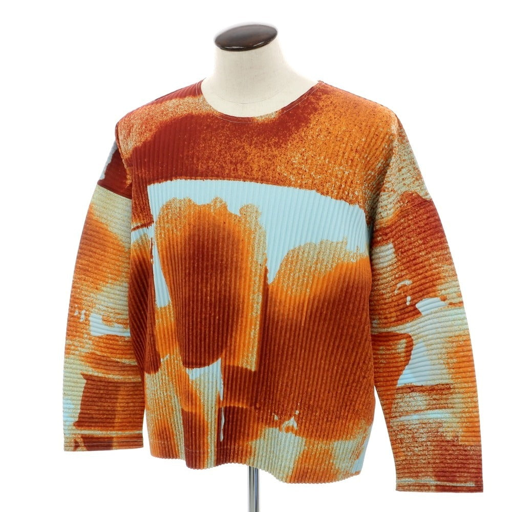 [Used] Homme Plissé Issey Miyake Spring/Summer 2025 Pleated Cut and Sew Orange [No description (L size)] [Condition Rank A] [Men&