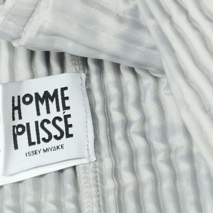 【中古】オム プリッセ イッセイミヤケ HOMME PLISSE ISSEY MIYAKE プリーツ加工 ポリエステル 2B カジュアルジャケット ライトグレー【 1 】【 状態ランクA 】【 メンズ 】