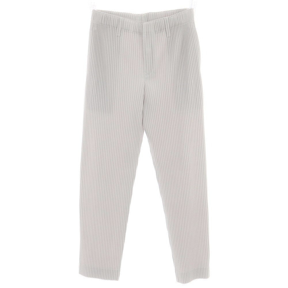 【中古】オム プリッセ イッセイミヤケ HOMME PLISSE ISSEY MIYAKE ポリエステル プリーツ イージーパンツ ライトグレー【サイズ3】【 状態ランクA 】【 メンズ 】[CPD]