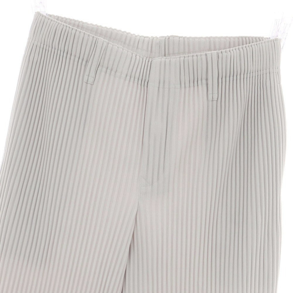 【中古】オム プリッセ イッセイミヤケ HOMME PLISSE ISSEY MIYAKE ポリエステル プリーツ イージーパンツ ライトグレー【サイズ3】【 状態ランクA 】【 メンズ 】[CPD]