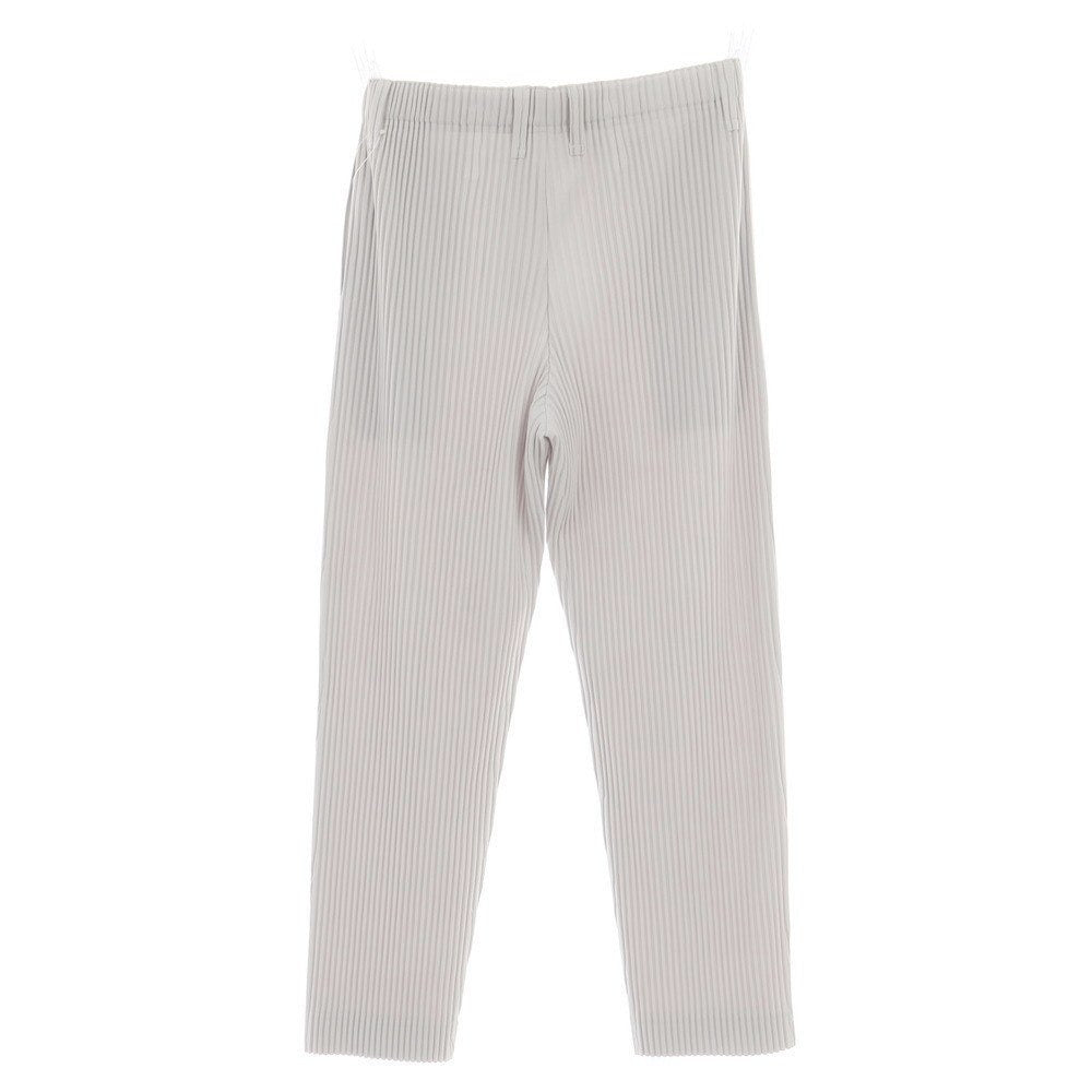 【中古】オム プリッセ イッセイミヤケ HOMME PLISSE ISSEY MIYAKE ポリエステル プリーツ イージーパンツ ライトグレー【サイズ3】【 状態ランクA 】【 メンズ 】[CPD]