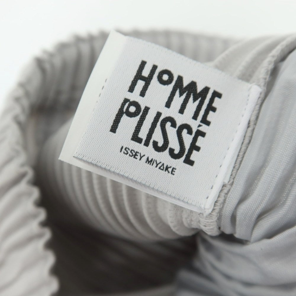 【中古】オム プリッセ イッセイミヤケ HOMME PLISSE ISSEY MIYAKE ポリエステル プリーツ イージーパンツ ライトグレー【サイズ3】【 状態ランクA 】【 メンズ 】[CPD]