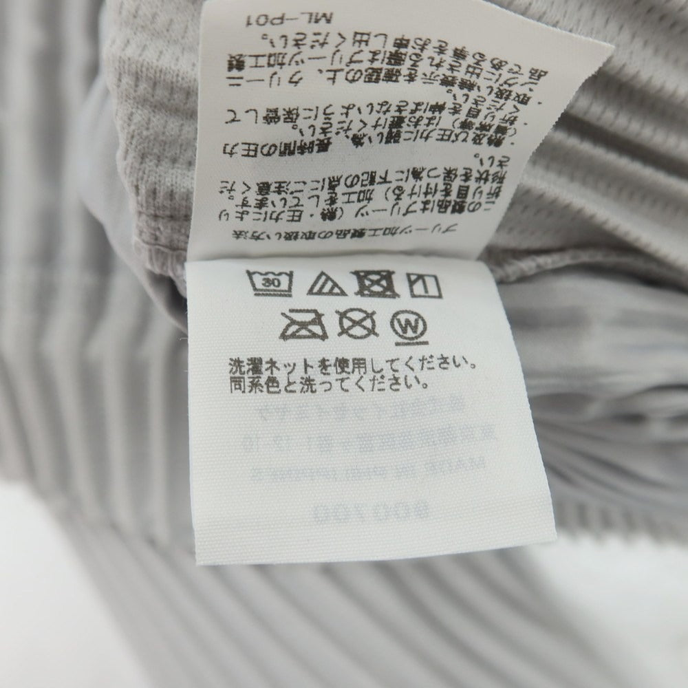 【中古】オム プリッセ イッセイミヤケ HOMME PLISSE ISSEY MIYAKE ポリエステル プリーツ イージーパンツ ライトグレー【サイズ3】【 状態ランクA 】【 メンズ 】[CPD]