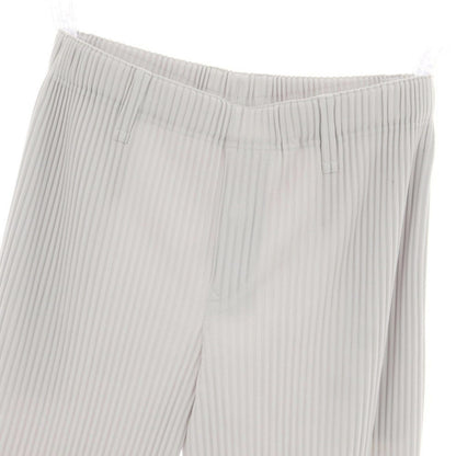 【中古】オム プリッセ イッセイミヤケ HOMME PLISSE ISSEY MIYAKE ポリエステル プリーツ イージーパンツ ライトグレー【 3 】【 状態ランクA 】【 メンズ 】