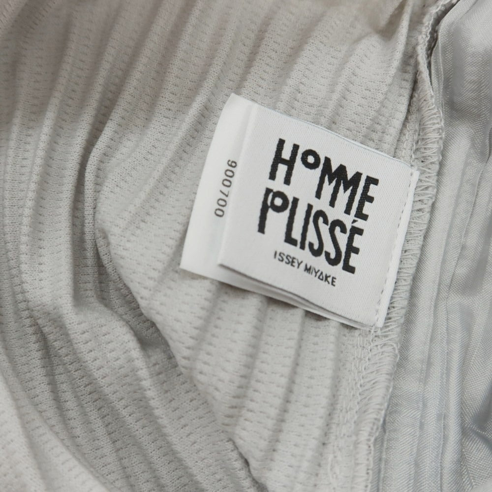 【中古】オム プリッセ イッセイミヤケ HOMME PLISSE ISSEY MIYAKE ポリエステル プリーツ イージーパンツ ライトグレー【 サイズ3 】【 状態ランクA 】【 メンズ 】 [CPD]