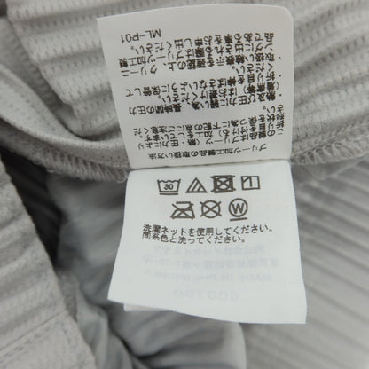 【中古】オム プリッセ イッセイミヤケ HOMME PLISSE ISSEY MIYAKE ポリエステル プリーツ イージーパンツ ライトグレー【 3 】【 状態ランクA 】【 メンズ 】