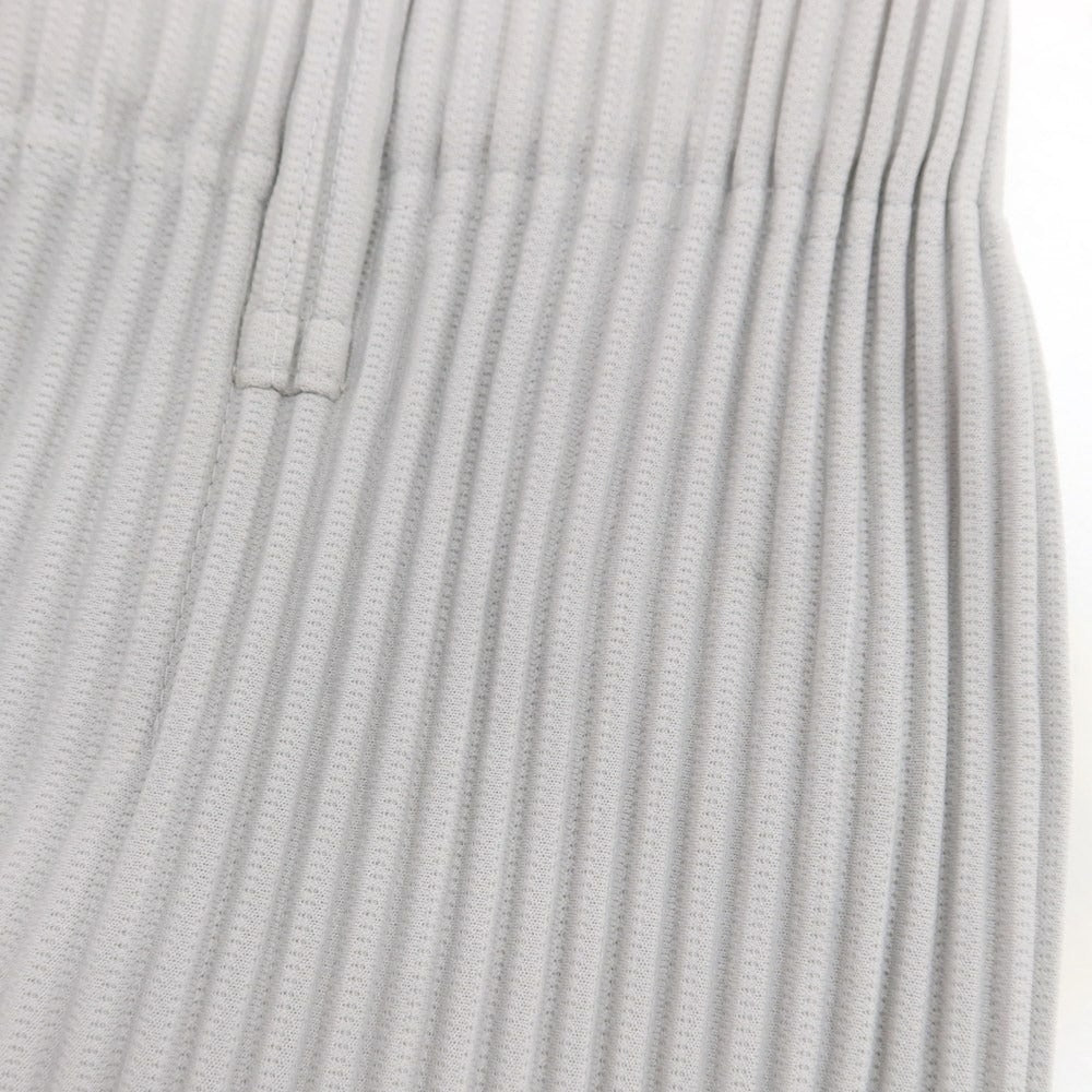 【中古】オム プリッセ イッセイミヤケ HOMME PLISSE ISSEY MIYAKE ポリエステル プリーツ イージーパンツ ライトグレー【 サイズ3 】【 状態ランクA 】【 メンズ 】 [CPD]