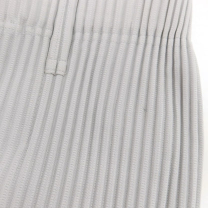 【中古】オム プリッセ イッセイミヤケ HOMME PLISSE ISSEY MIYAKE ポリエステル プリーツ イージーパンツ ライトグレー【 3 】【 状態ランクA 】【 メンズ 】
