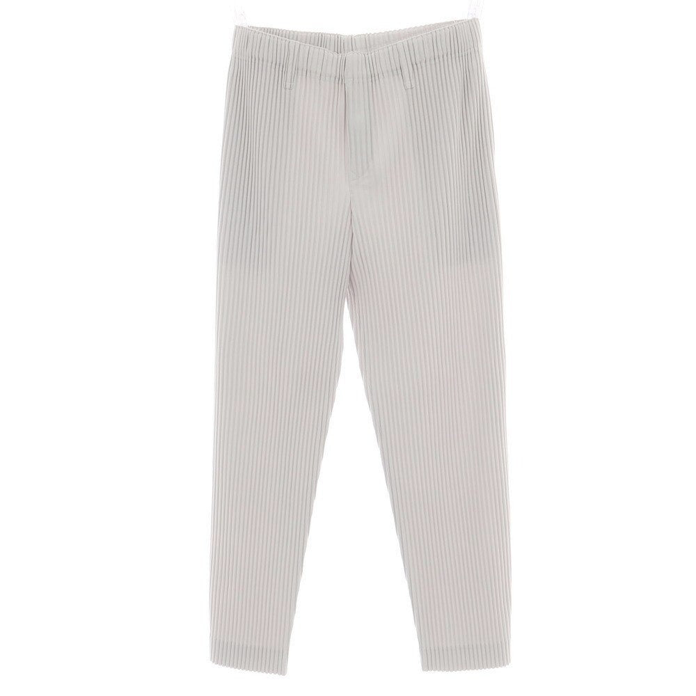 【中古】オム プリッセ イッセイミヤケ HOMME PLISSE ISSEY MIYAKE ポリエステル プリーツ イージーパンツ ライトグレー【 サイズ3 】【 状態ランクB 】【 メンズ 】 [CPD]