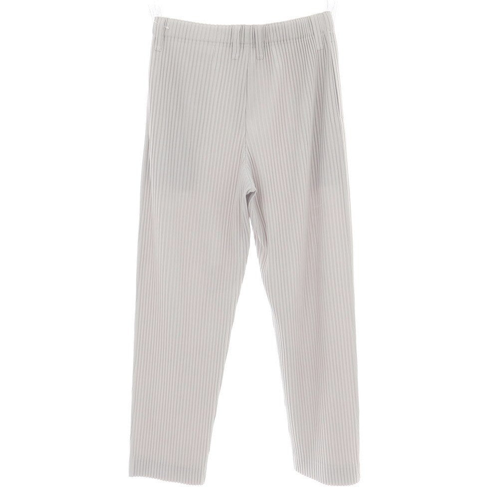 【中古】オム プリッセ イッセイミヤケ HOMME PLISSE ISSEY MIYAKE ポリエステル プリーツ イージーパンツ ライトグレー【 サイズ3 】【 状態ランクB 】【 メンズ 】 [CPD]