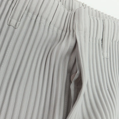 【中古】オム プリッセ イッセイミヤケ HOMME PLISSE ISSEY MIYAKE ポリエステル プリーツ イージーパンツ ライトグレー【 3 】【 状態ランクB 】【 メンズ 】
