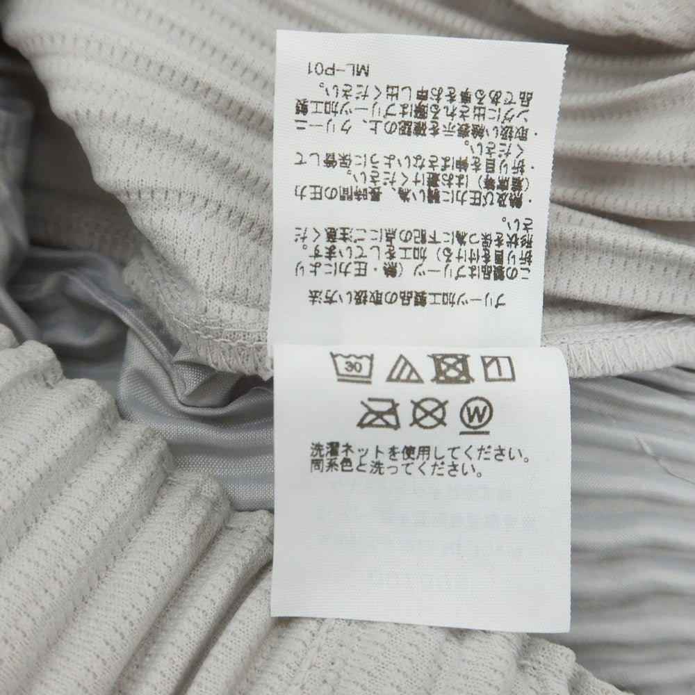 【中古】オム プリッセ イッセイミヤケ HOMME PLISSE ISSEY MIYAKE ポリエステル プリーツ イージーパンツ ライトグレー【 3 】【 状態ランクB 】【 メンズ 】