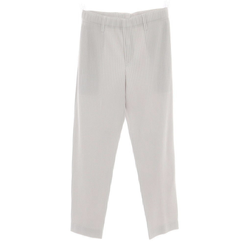 【中古】オム プリッセ イッセイミヤケ HOMME PLISSE ISSEY MIYAKE ポリエステル プリーツ イージーパンツ ライトグレー【 3 】【 状態ランクA 】【 メンズ 】