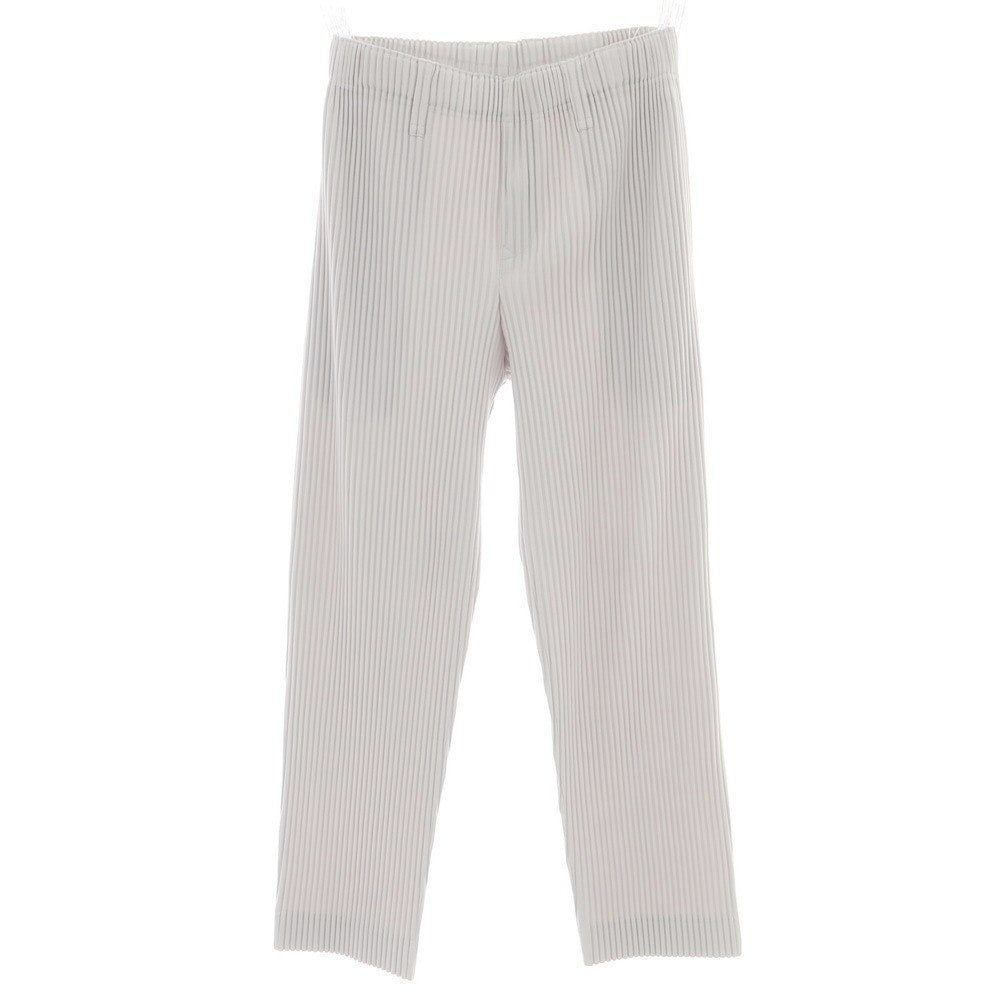 【中古】オム プリッセ イッセイミヤケ HOMME PLISSE ISSEY MIYAKE ポリエステル プリーツ イージーパンツ ライトグレー【サイズ1】【 状態ランクA 】【 メンズ 】 [DPD]