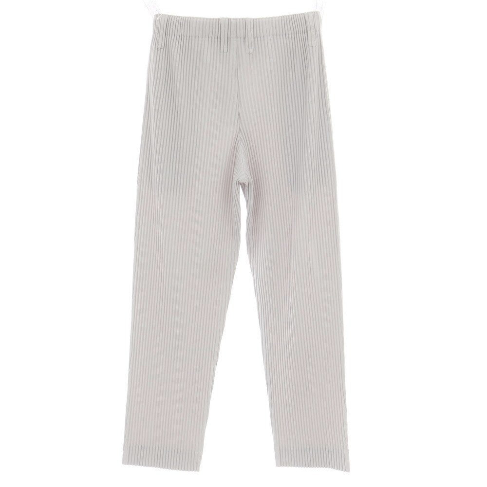 【中古】オム プリッセ イッセイミヤケ HOMME PLISSE ISSEY MIYAKE ポリエステル プリーツ イージーパンツ ライトグレー【サイズ1】【 状態ランクA 】【 メンズ 】 [DPD]