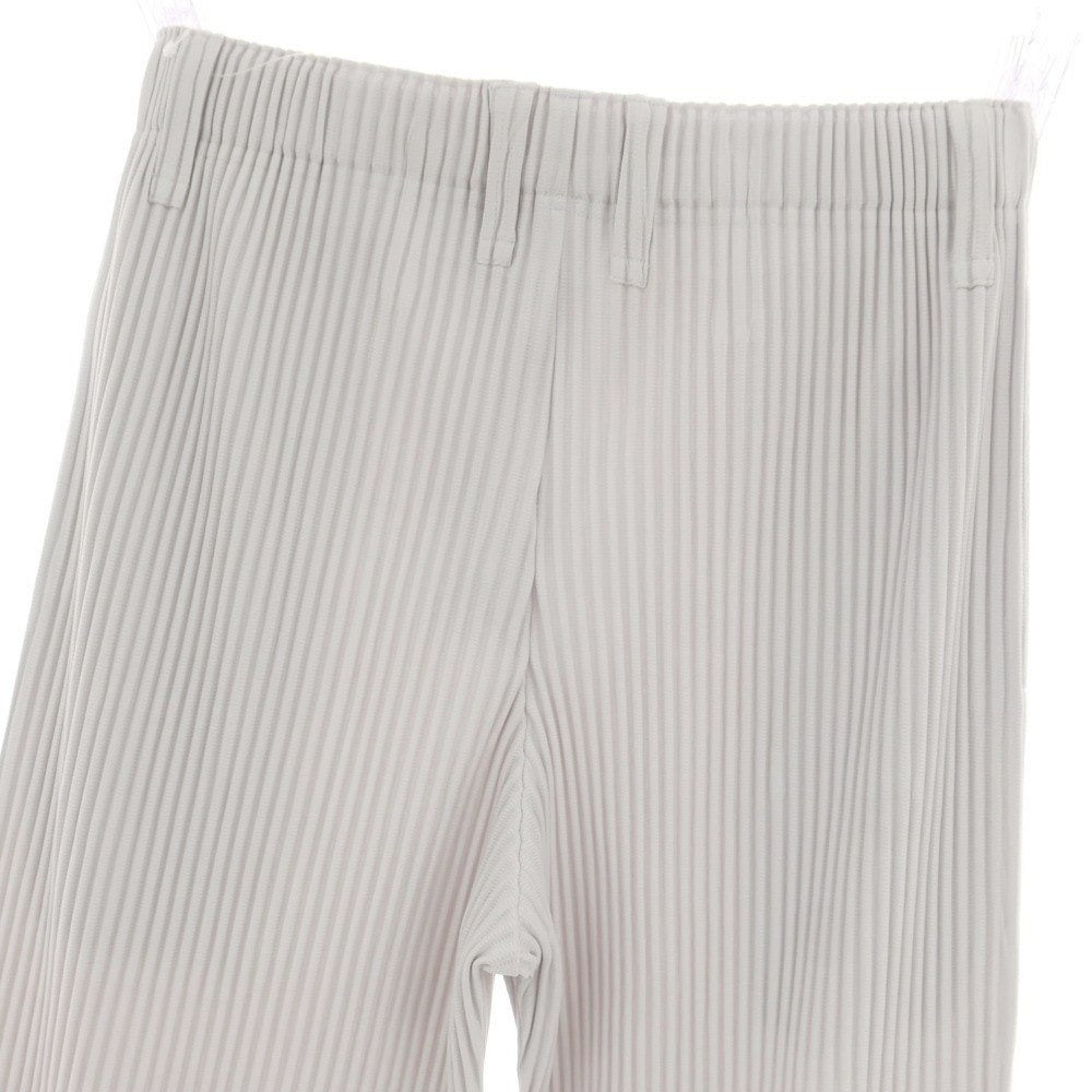 【中古】オム プリッセ イッセイミヤケ HOMME PLISSE ISSEY MIYAKE ポリエステル プリーツ イージーパンツ ライトグレー【サイズ1】【 状態ランクA 】【 メンズ 】 [DPD]
