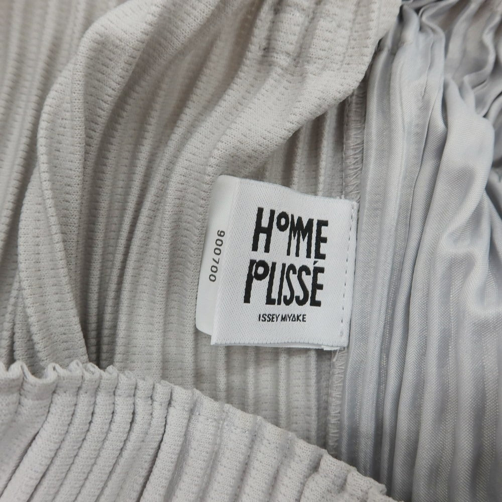 【中古】オム プリッセ イッセイミヤケ HOMME PLISSE ISSEY MIYAKE ポリエステル プリーツ イージーパンツ ライトグレー【サイズ1】【 状態ランクA 】【 メンズ 】 [DPD]