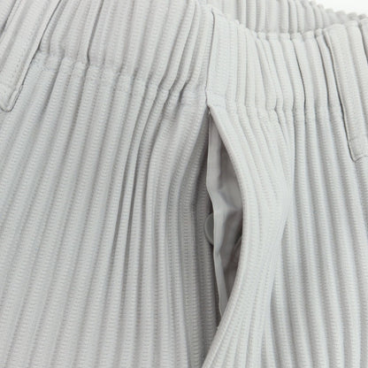【中古】オム プリッセ イッセイミヤケ HOMME PLISSE ISSEY MIYAKE ポリエステル プリーツ イージーパンツ ライトグレー【 1 】【 状態ランクB 】【 メンズ 】