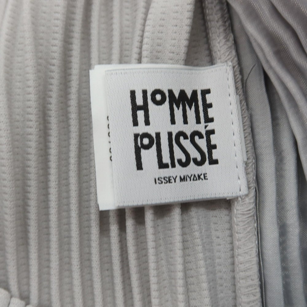 【中古】オム プリッセ イッセイミヤケ HOMME PLISSE ISSEY MIYAKE ポリエステル プリーツ イージーパンツ ライトグレー【サイズ1】【 状態ランクB 】【 メンズ 】[DPD]