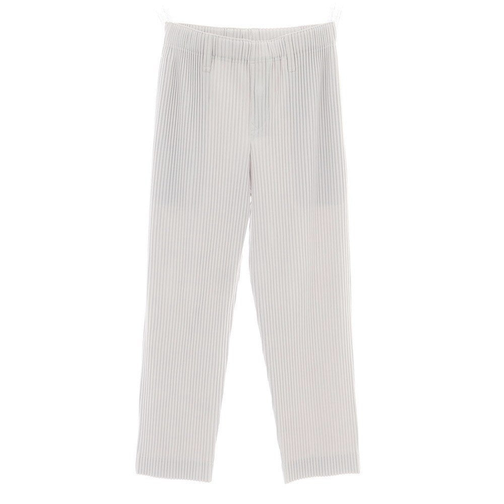 【中古】オム プリッセ イッセイミヤケ HOMME PLISSE ISSEY MIYAKE ポリエステル プリーツ イージーパンツ ライトグレー【サイズ1】【 状態ランクA 】【 メンズ 】[DPD]