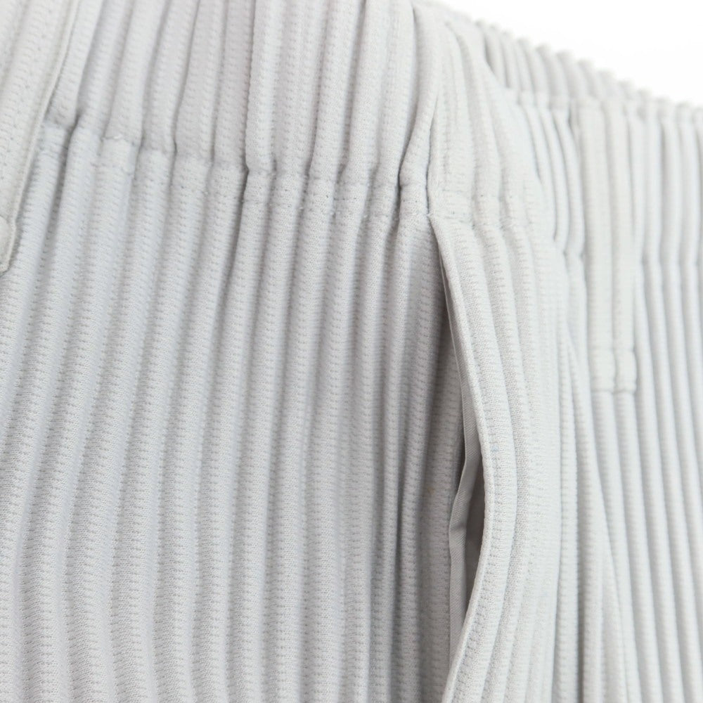 【中古】オム プリッセ イッセイミヤケ HOMME PLISSE ISSEY MIYAKE ポリエステル プリーツ イージーパンツ ライトグレー【サイズ1】【 状態ランクA 】【 メンズ 】[DPD]