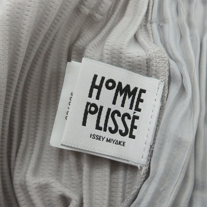 【中古】オム プリッセ イッセイミヤケ HOMME PLISSE ISSEY MIYAKE ポリエステル プリーツ イージーパンツ ライトグレー【 1 】【 状態ランクA 】【 メンズ 】