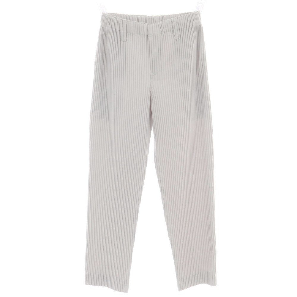 【中古】オム プリッセ イッセイミヤケ HOMME PLISSE ISSEY MIYAKE ポリエステル プリーツ イージーパンツ ライトグレー【サイズ1】【 状態ランクA 】【 メンズ 】[DPD]