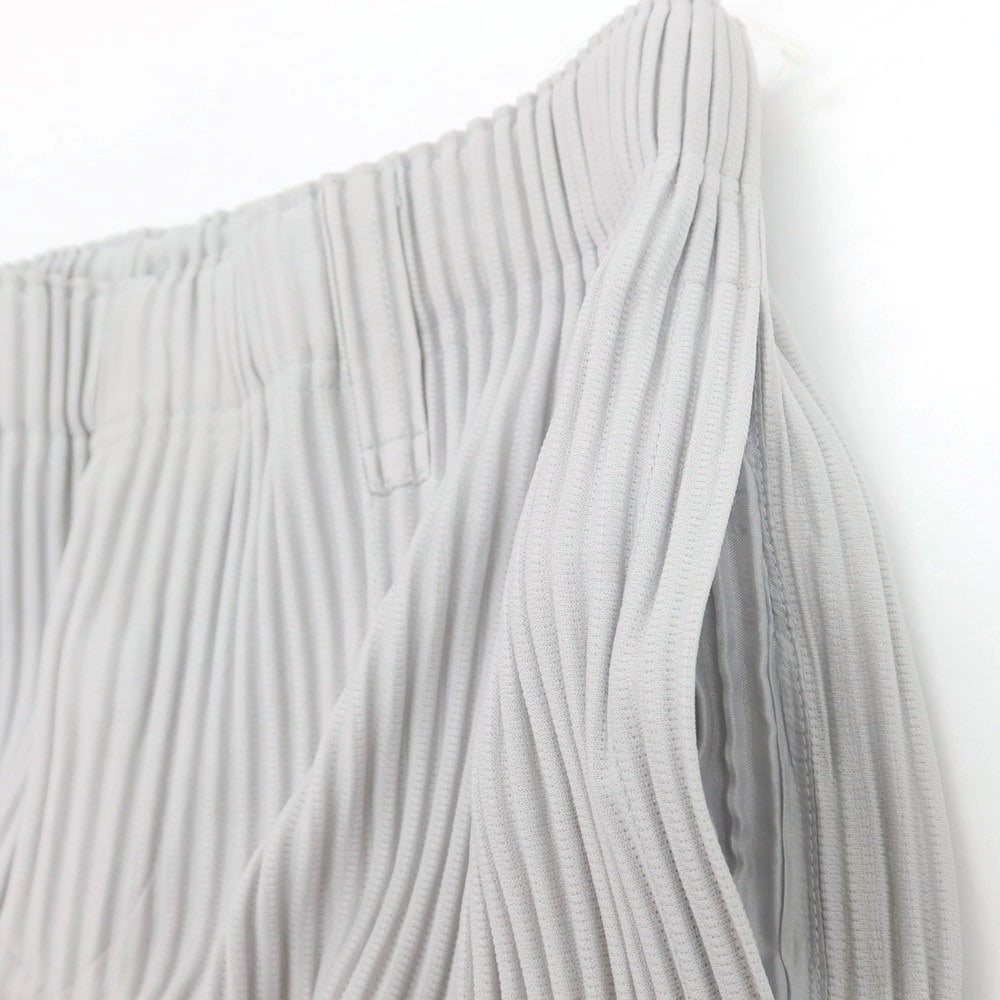 【中古】オム プリッセ イッセイミヤケ HOMME PLISSE ISSEY MIYAKE ポリエステル プリーツ イージーパンツ ライトグレー【サイズ1】【 状態ランクA 】【 メンズ 】[DPD]