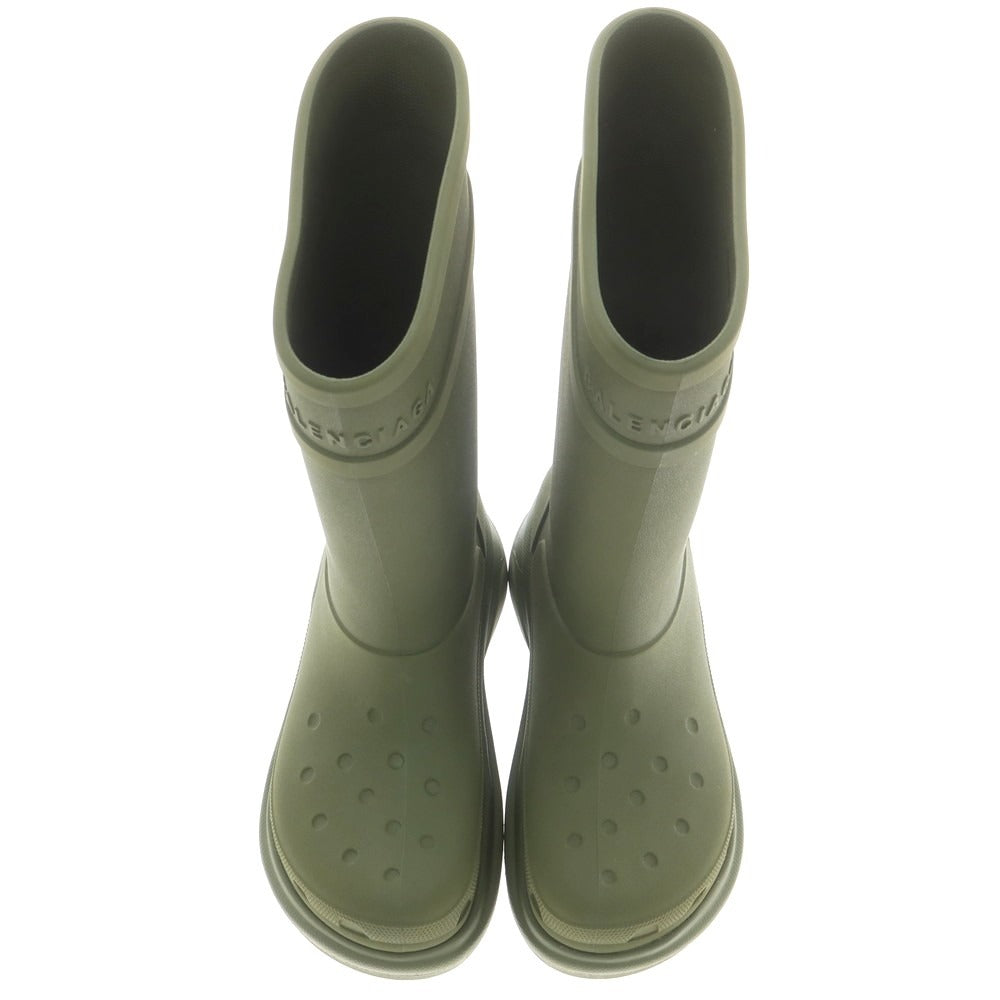 【中古】バレンシアガ BALENCIAGA × crocs レインブーツ オリーブ【 41 】【 状態ランクA 】【 メンズ 】[EPD]