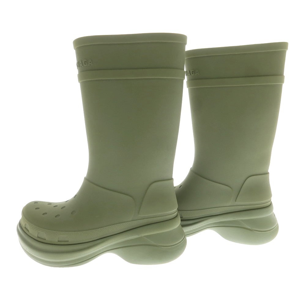 【中古】バレンシアガ BALENCIAGA × crocs レインブーツ オリーブ【 41 】【 状態ランクA 】【 メンズ 】[EPD]