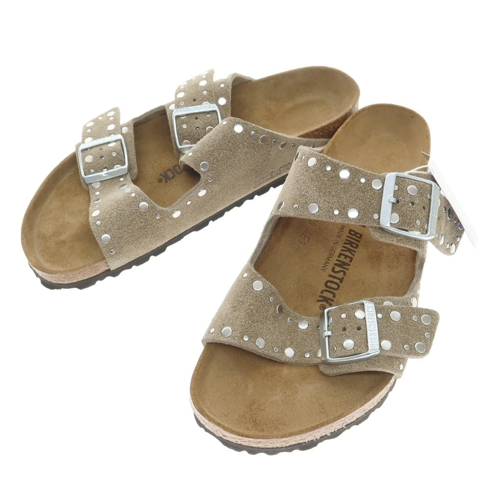 【中古】【未使用】ビルケンシュトック BIRKENSTOCK ARIZONA RIVET BORDER スエード サンダル ベージュ【 41 】【 状態ランクS 】【 メンズ 】