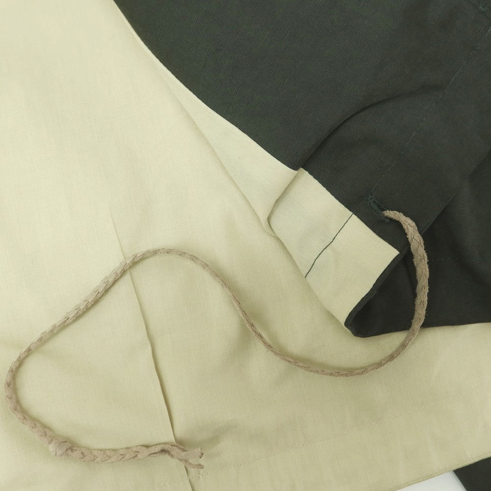 【中古】コマウェア cmmawear コットンポリエステルナイロン ジップアップ シェルジャケット ダークオリーブxベージュ【 M 】【 状態ランクB 】【 メンズ 】[EPD]