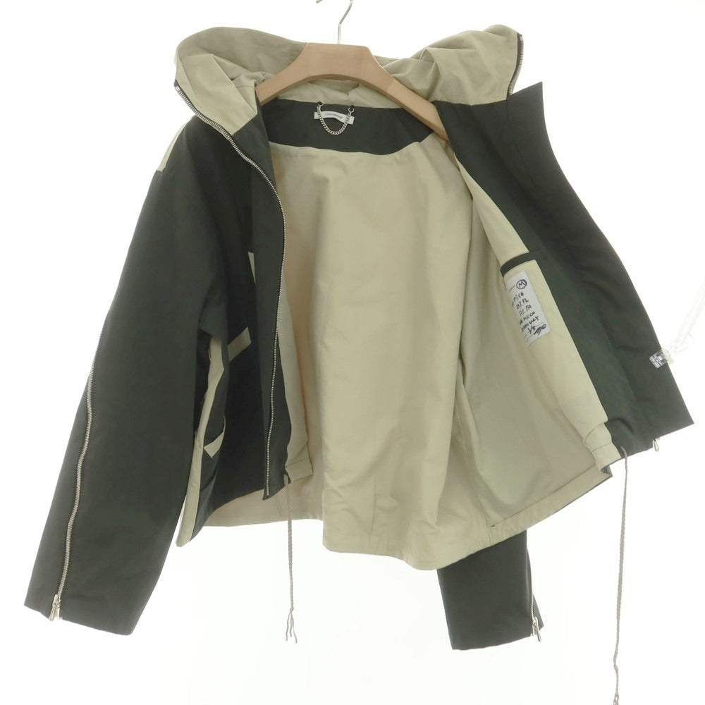 【中古】コマウェア cmmawear コットンポリエステルナイロン ジップアップ シェルジャケット ダークオリーブxベージュ【 M 】【 状態ランクB 】【 メンズ 】[EPD]