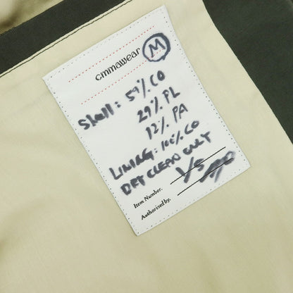 [Used] cmmawear cotton polyester nylon zip-up shell jacket, dark olive x beige [M] [Condition rank B] [Men&