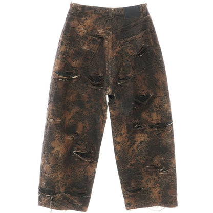 [Used] Acne Studios 2023 DISTRESSED MONOGRAM COATING Cotton Denim Pants Brown [28] [Condition Rank B] [Men&