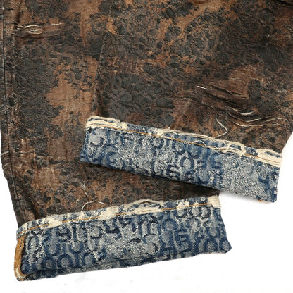 [Used] Acne Studios 2023 DISTRESSED MONOGRAM COATING Cotton Denim Pants Brown [28] [Condition Rank B] [Men&