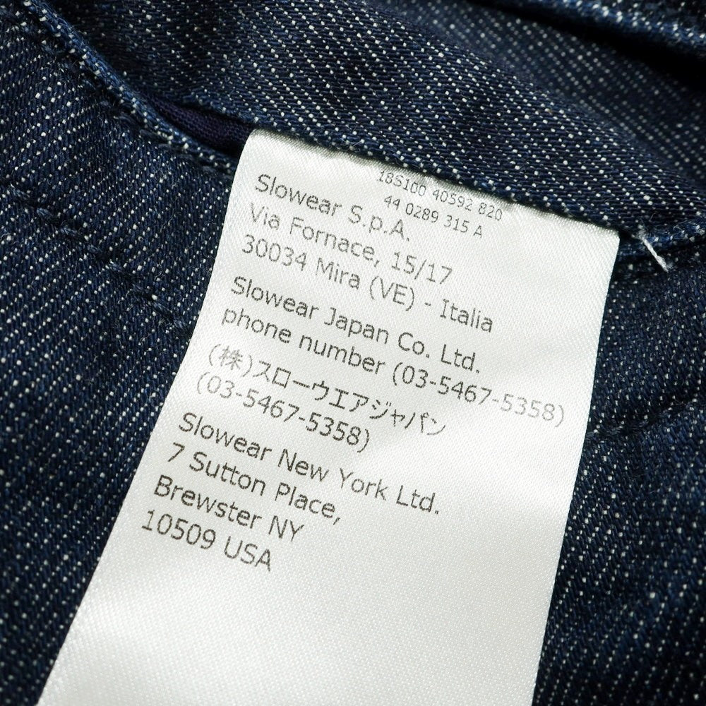 [Used] INCOTEX stretch cotton denim casual slacks pants navy indigo [28] [Condition rank B] [Men&