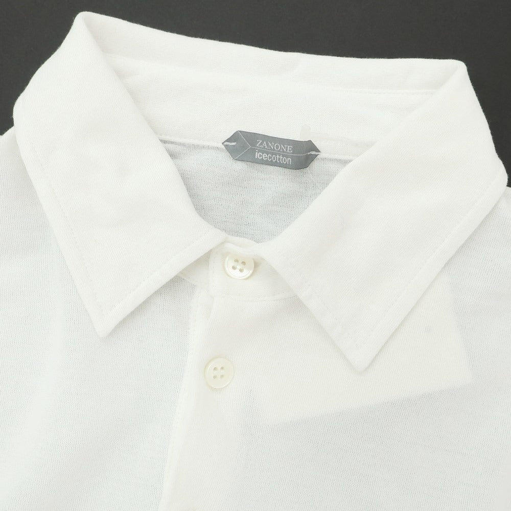 [Used] ZANONE Ice Cotton Short Sleeve Polo Shirt White [48] [Condition Rank C] [Men&