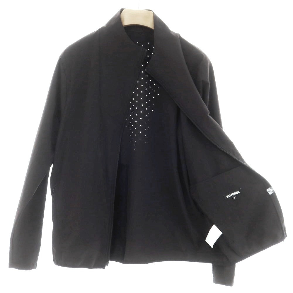 [Used] [Unused] BGTHREE Stretch Nylon Double Zip Shell Jacket Black [M] [Condition Rank S] [Men&