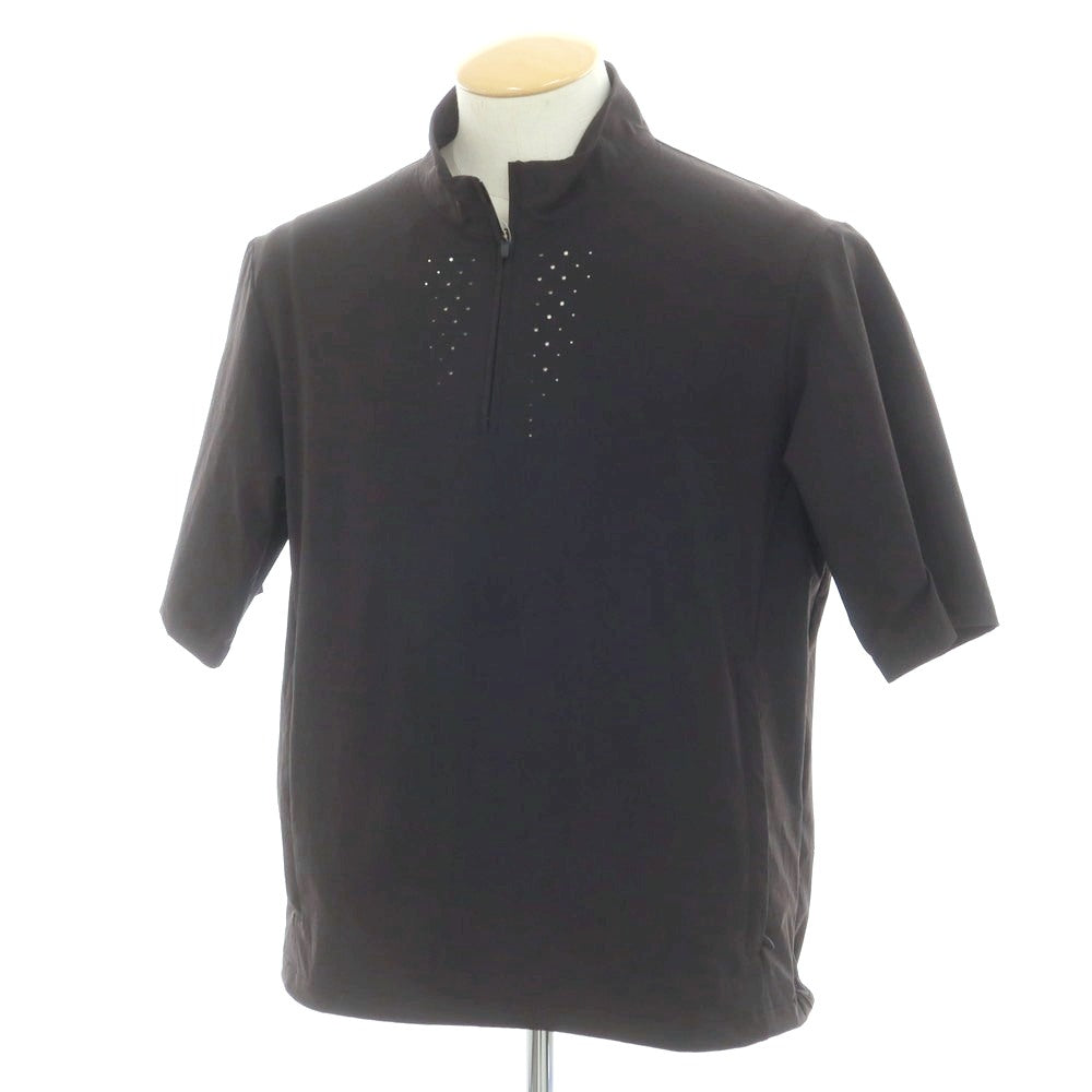 [Used] [Unused] BGTHREE Stretch Nylon Half Zip Short Sleeve Shell Jacket Black [S] [Condition Rank S] [Men&