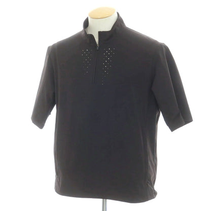 [Used] [Unused] BGTHREE Stretch Nylon Half Zip Short Sleeve Shell Jacket Black [S] [Condition Rank S] [Men&